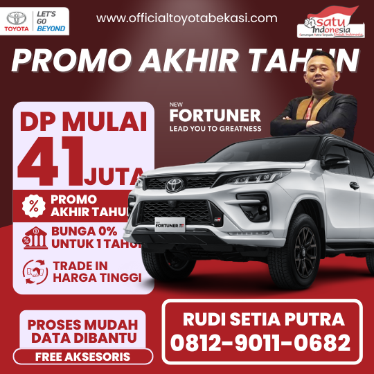 Promo Toyota Fortuner Dp 41 Juta - Dealer Toyota Bekasi Timur - Promo Akhir Tahun 2024